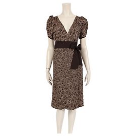 Diane Von Furstenberg Vestido de seda DvF Artie - Prelude to a Kiss estampado