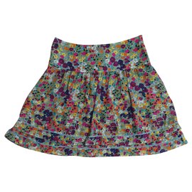 Falda floral Essentiel Antwerp de seda y algodón talla 40