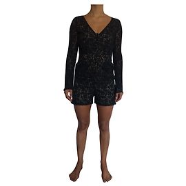 Mono de encaje de algodón negro Marc Jacobs