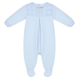 Christian Dior Body en coton bleu ciel broderie Cannage 3 mois