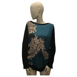 Top a maniche lunghe Marella Blu anatra