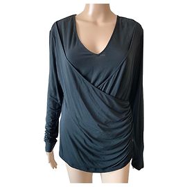 Blusa René Lezard preta de viscose