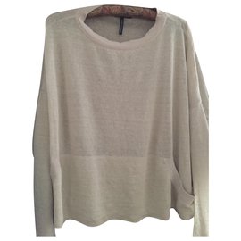 Sarah Pacini Strickpullover Beige Wolle - Autre Marque