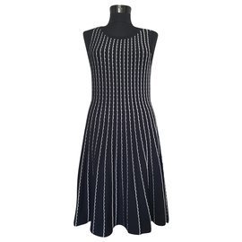 Hale Bob Kleid Schwarz Weiß Größe M