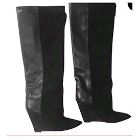 Stivali con zecca Janette Isabel Marant in pelle nera