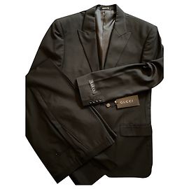 Completo Gucci nero in lana e poliestere