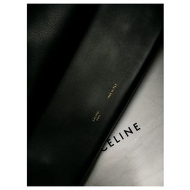 Céline Trio Beutel aus schwarzem Leder