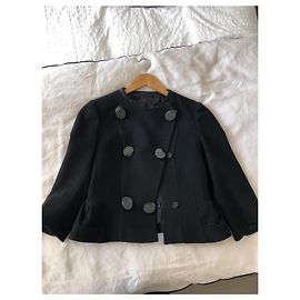Veste noire en laine et cachemire inconnue