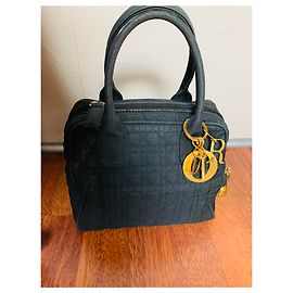 Borsa Christian Dior Lady in tessuto nero