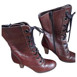 Autre Marque Botas Eden Shoes de cuero marrón