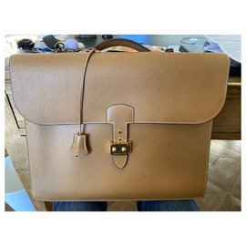 Portadocumenti Hermès in pelle beige