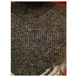 Vestido Kenzo gris de lana y mohair