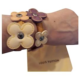 Bracciale avvolgente Louis Vuitton Flowers in pelle