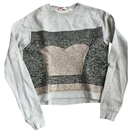 Suéter de algodón gris Msgm Talla M