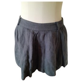 Falda Maje Gris Oscuro Algodón Lana Viscosa