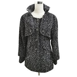 Abrigo Chanel Globus Collection de lana negro