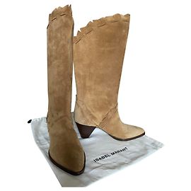 Botines Isabel Marant de ante color caramelo