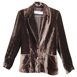 Chaqueta de terciopelo t moire de Christian Dior Boutique 40