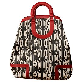 Autre Marque Grande borsa tote in tela spalmata stampata