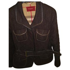 Burberry Jacke aus Baumwolle Dunkelbraun