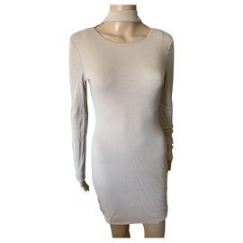 KOOKAÏ Kleid aus Wolle Beige Größe S