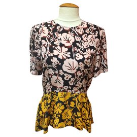Top Tunica Kenzo in Seta Multicolore
