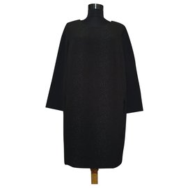 Stella Forest Schwarzes Kleid mit Schlangenmuster Größe 38