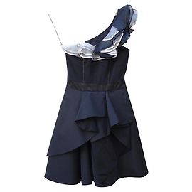 Vestido Karen Millen negro de seda Talla 36