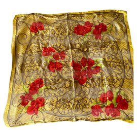 Sciarpa Dior in seta dorata