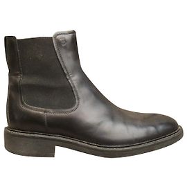 Tod's Chelsea Boots aus schwarzem Leder 42,5