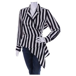 Vince Camuto Bluse mit schwarz weißem Streifenmuster