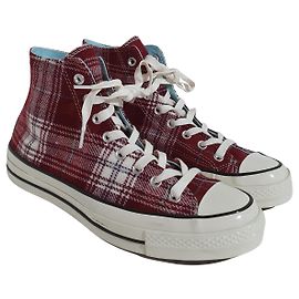 Sneakers alte Converse tartan rosse
