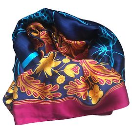 Sciarpa quadrata in seta multicolore Christian Lacroix 135x135 cm