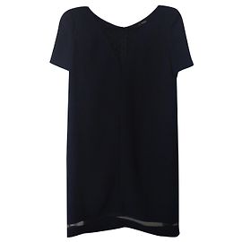 The Kooples Kleid Dunkelblau mit Spitzendetails