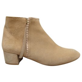 Stivaletti Maje beige in scamosciato taglia 37