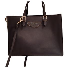 Borsa Balenciaga Papier mini blu in pelle