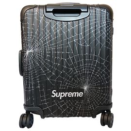 Valigia Rimowa X Supreme in edizione limitata in alluminio nero da cabina, Nuova Condizione!