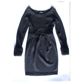 Vestido de lana negro Roberto Cavalli