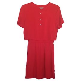 Vestido camisero Calvin Klein rojo de viscosa