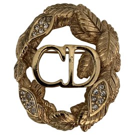 Spilla Dior dorata in acciaio