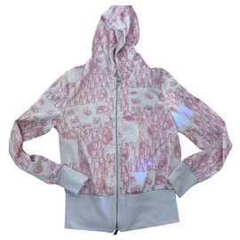 Giacca Dior in cotone rosa e bianca Taglia M