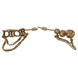Dior Ohrringe Goldfarben Stahl