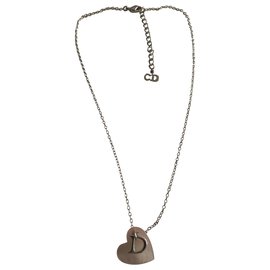 Collana Dior Cuore in Madreperla Rosa e Argento