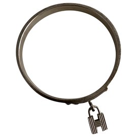 Hermès Bracelet Black Silvery Metal
