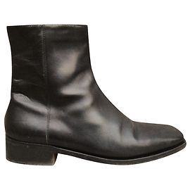 Botas Gucci de cuero negras 40,5