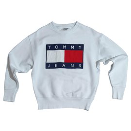Tommy Hilfiger Tommy Jeans Oversize weißer Baumwollpullover
