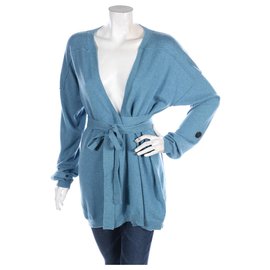 Malo Kaschmir Cardigan Pullover Blau XL