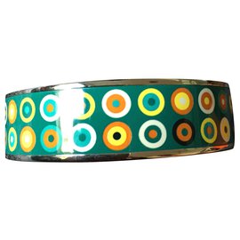 Hermès Ronds et Pellets enamel bracelet palladium finish
