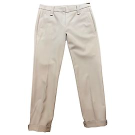 Brunello Cucinelli Hose Grau aus Wolle Größe 40