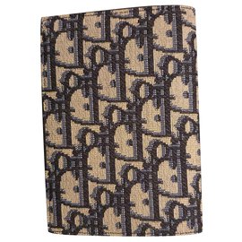 Blue oblique Dior passport cover